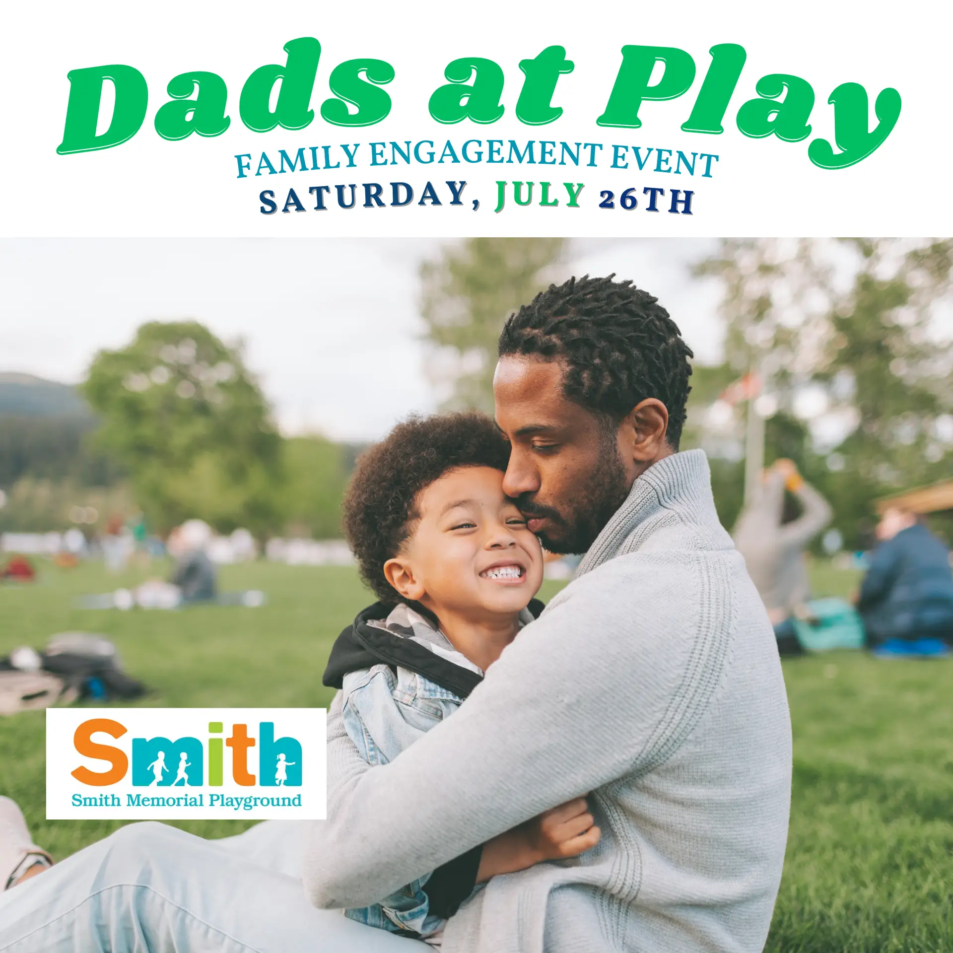 dads at play family event flyer